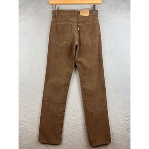 Vintage Levis 519 Corduroy Pants Brown Straight Leg White Tab Talon 42 Zip 26x30